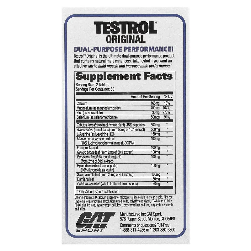 GAT Sport Testrol® Original | 60 Tablets (30 Servings) - Image 3